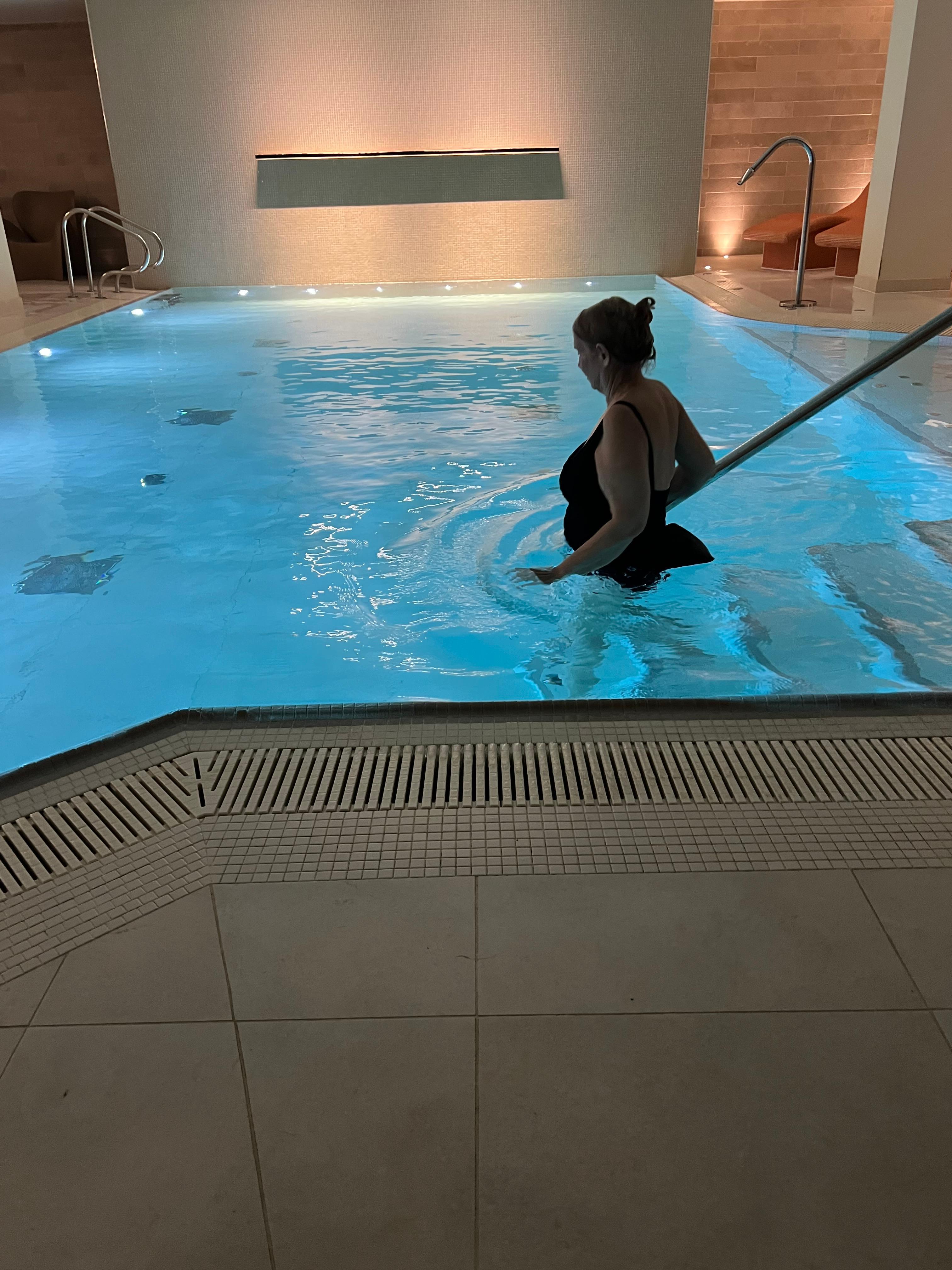 At my age i live to walk swim. 
