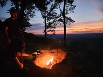 Sunset with firepit