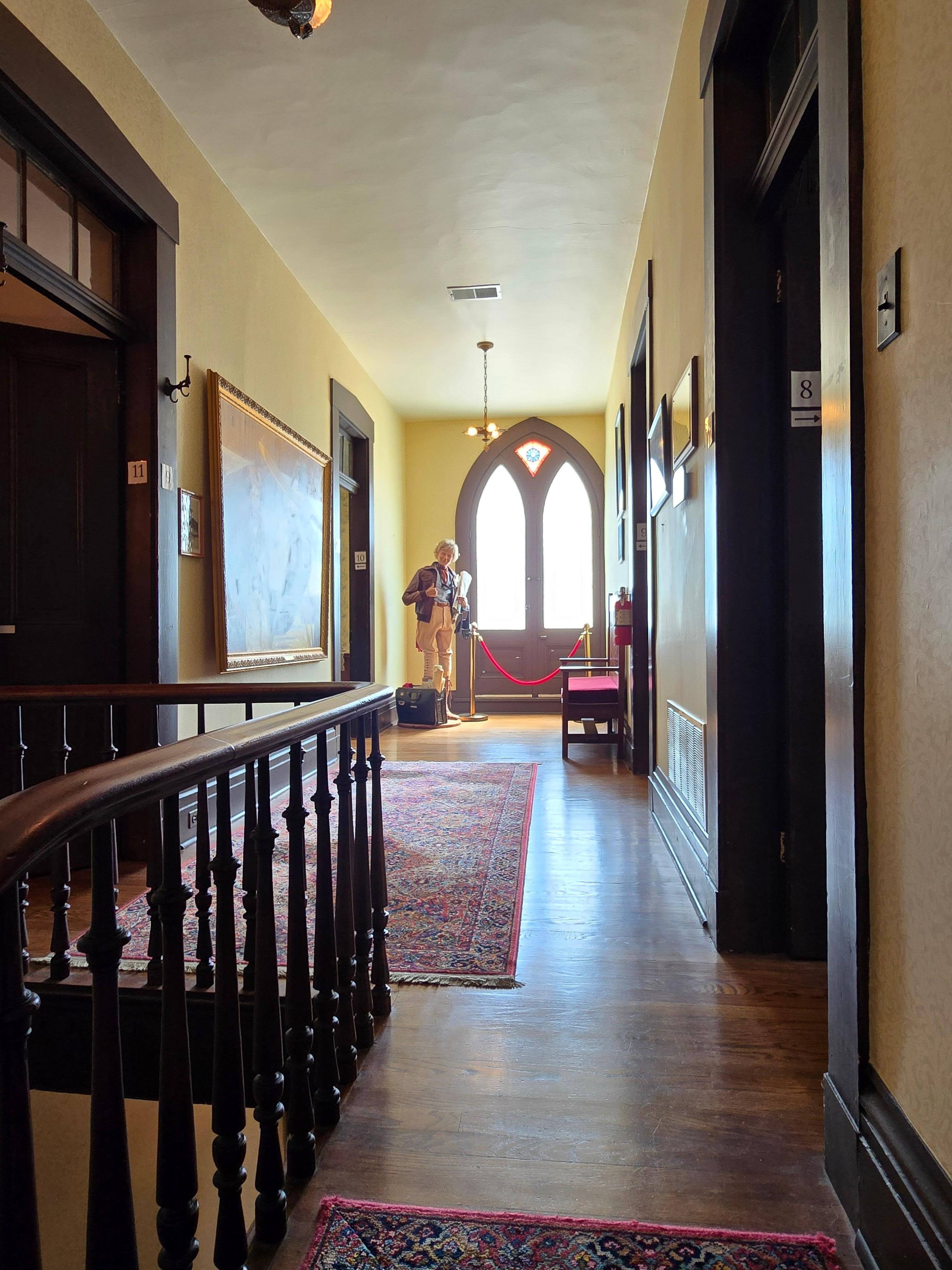 Amelia, keeping watch over the visitors to her birthplace museum. 