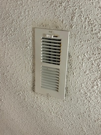 Same black "mold" visible around almost every vent in the home