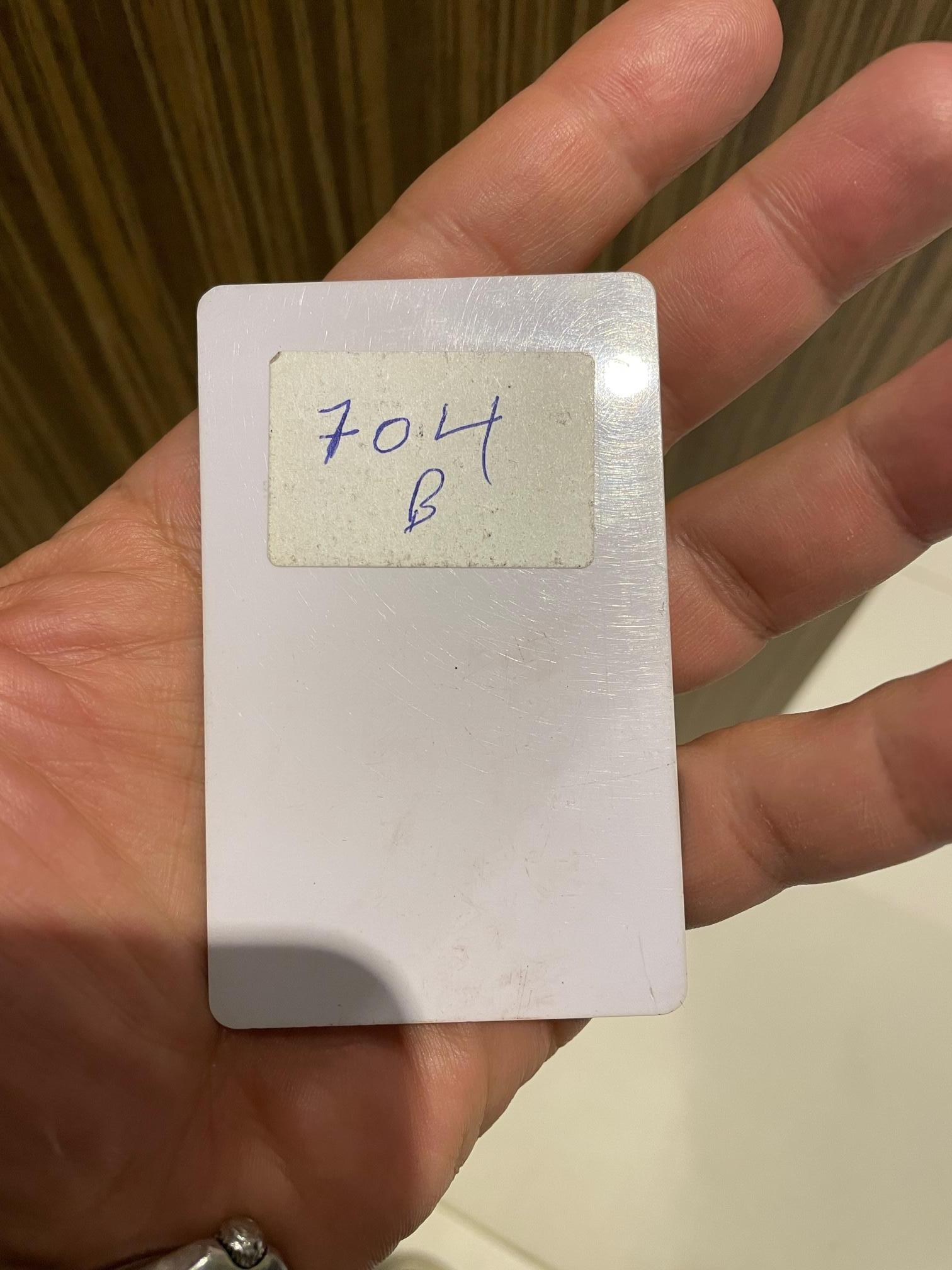 The "hotel" room card