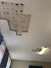 This is the ceiling of the breakfast room - disgusting!