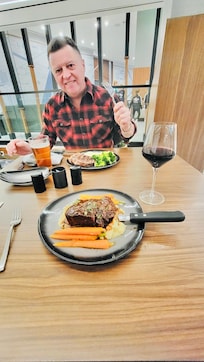 Dinner at the restaurant