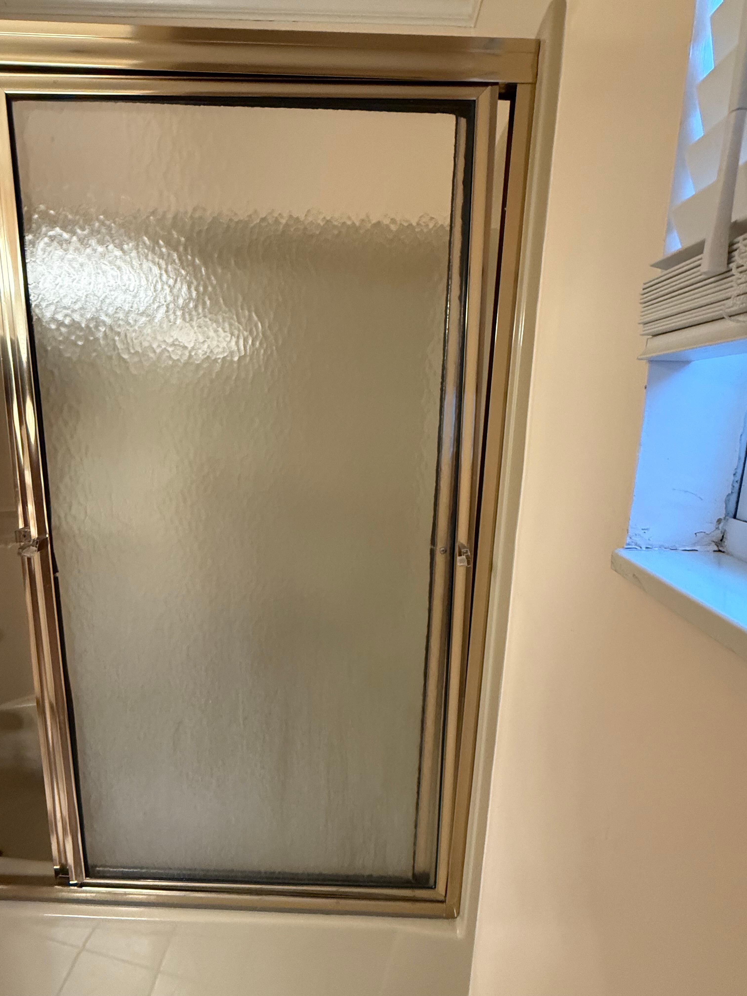 Downstairs shower door