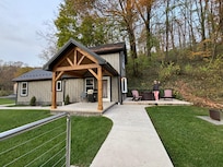 Front Porch w Hot tub to the right