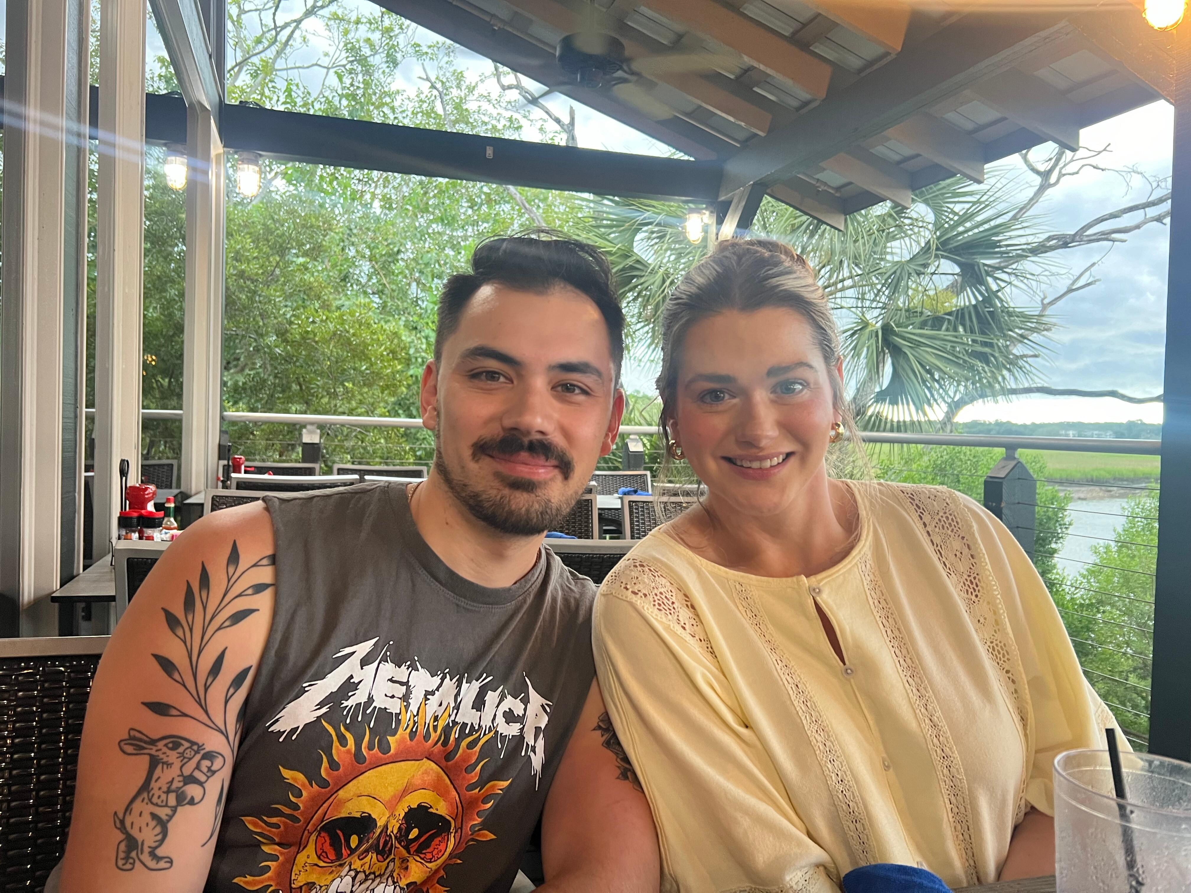 My son in law and daughter. 