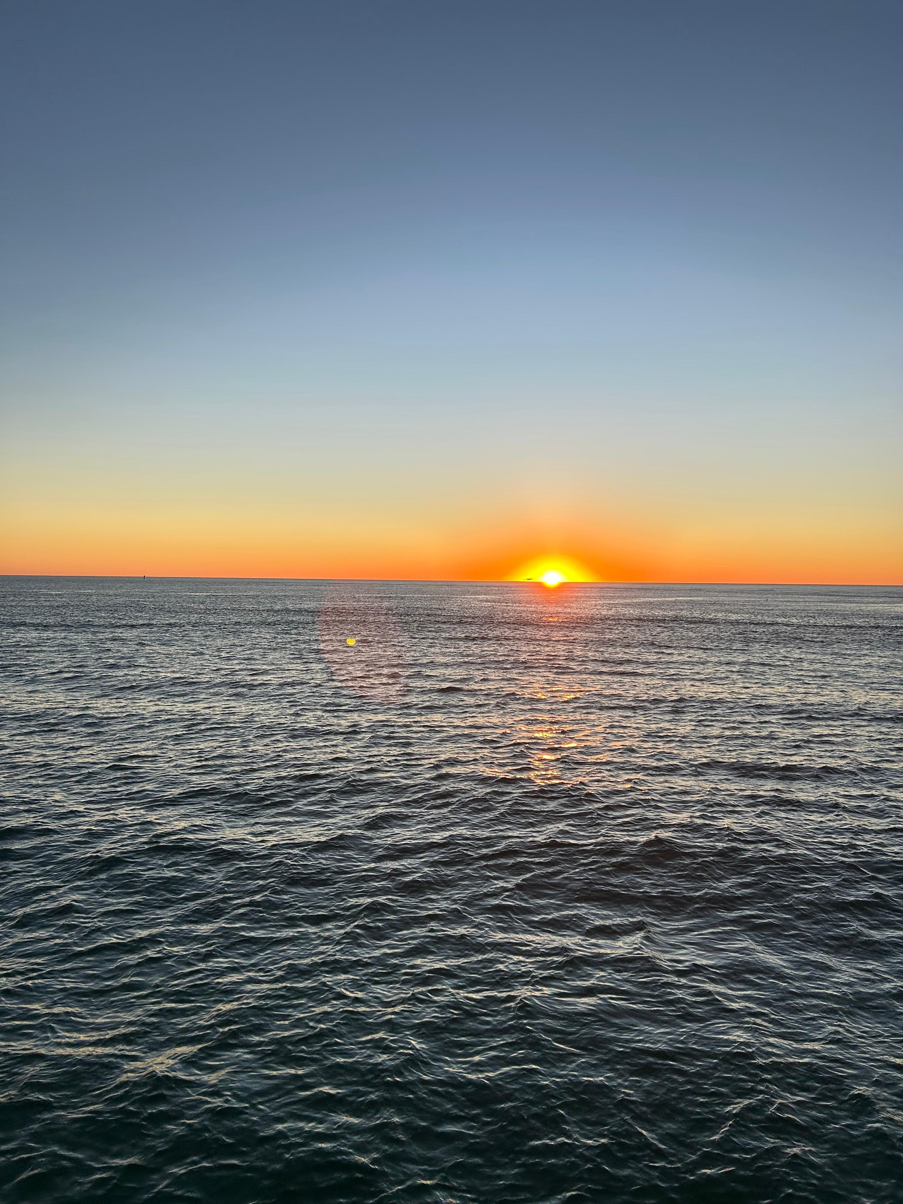 Sunset on dolphin tour