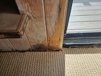 Water damage around all doors
