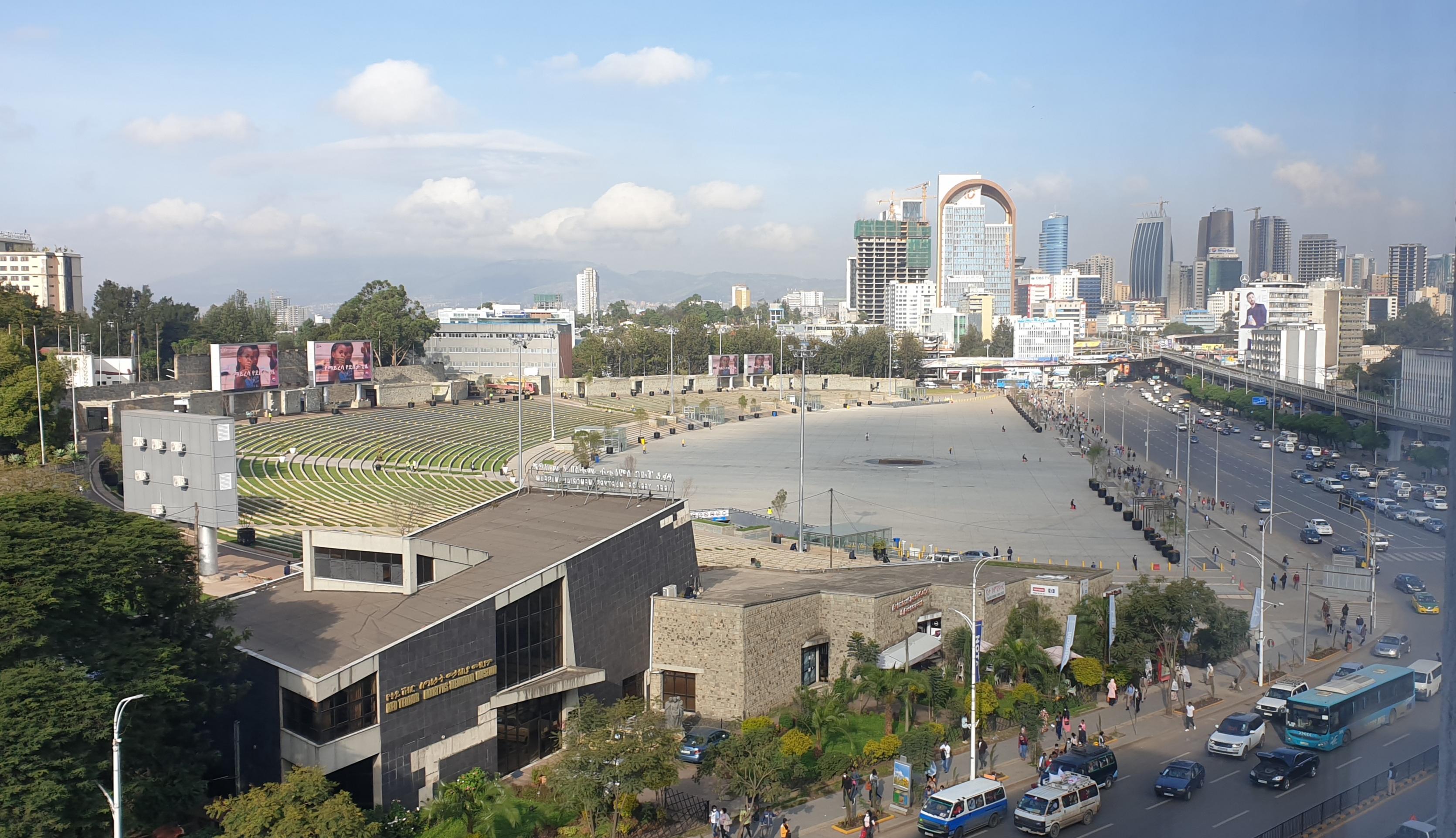 A view of the famous and renovated Mesqel Sq from my room.