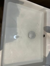 Stagnant water in the washbasin