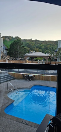 I took full advantage of the pool and hot tub. The water was warm.