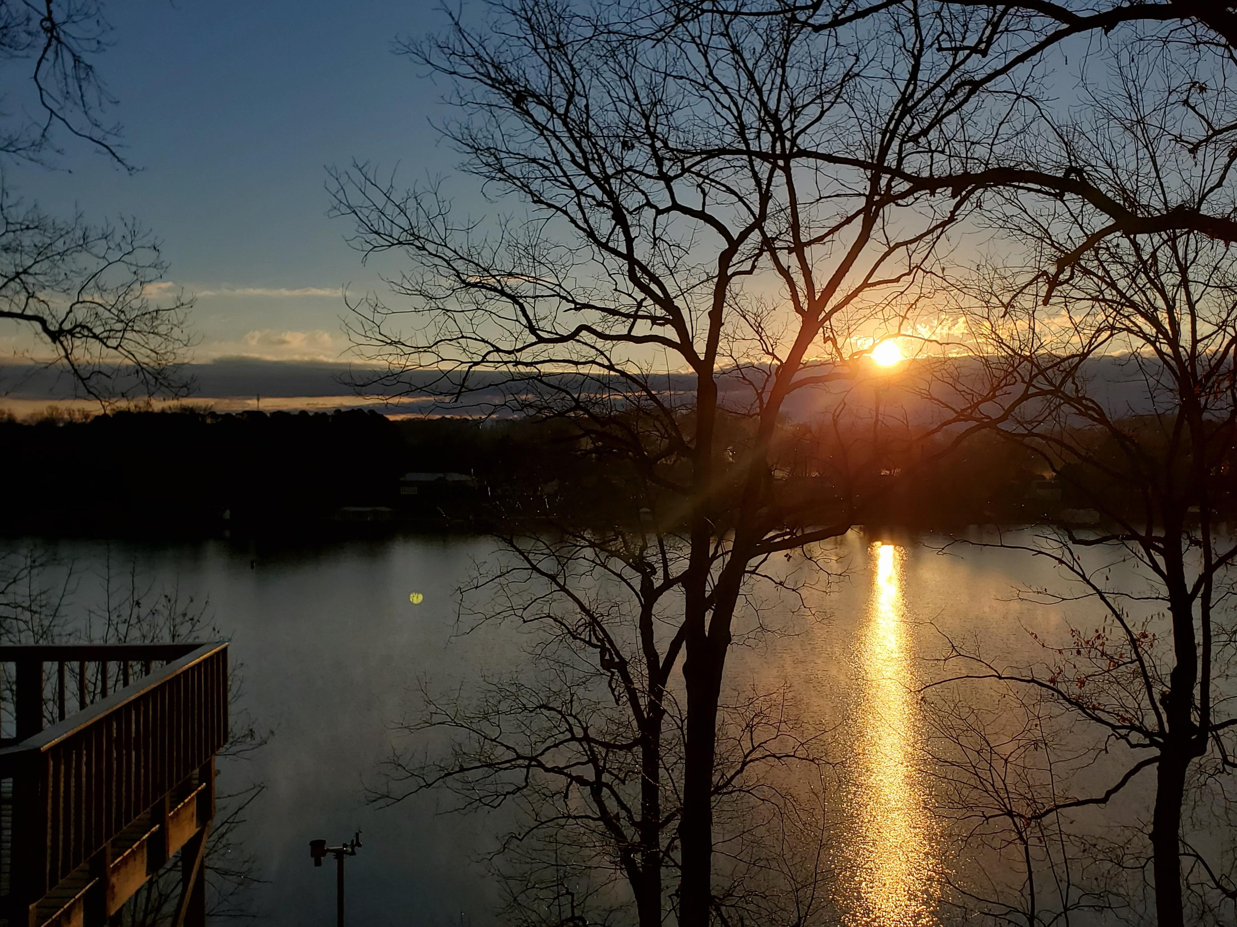 View with our morning coffee. Super cold weekend but the accommodations were very warm