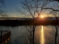 View with our morning coffee. Super cold weekend but the accommodations were very warm