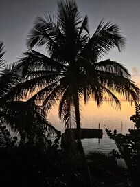 The view from the porch at sunset.