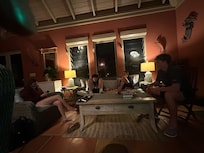 Hanging out in main room.