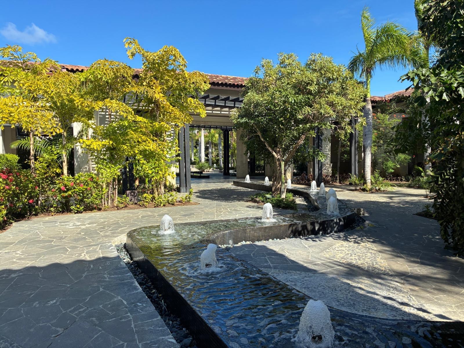 Adjacent retail grounds