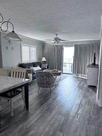 The couch is old and very uncomfortable. Rug was old and stained.