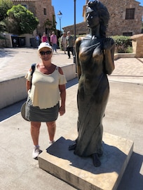 Ava Gardner statue in Tossa de Mar