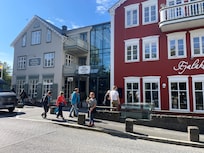 A “ Me-in-front-of” photo. The hotel is behind me.
