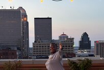 Rooftop view of Louisville, from The Brown Hotel.