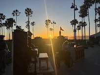 Music on the street nearby hotel