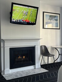 Fireplace & football!