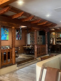 The bar seating area