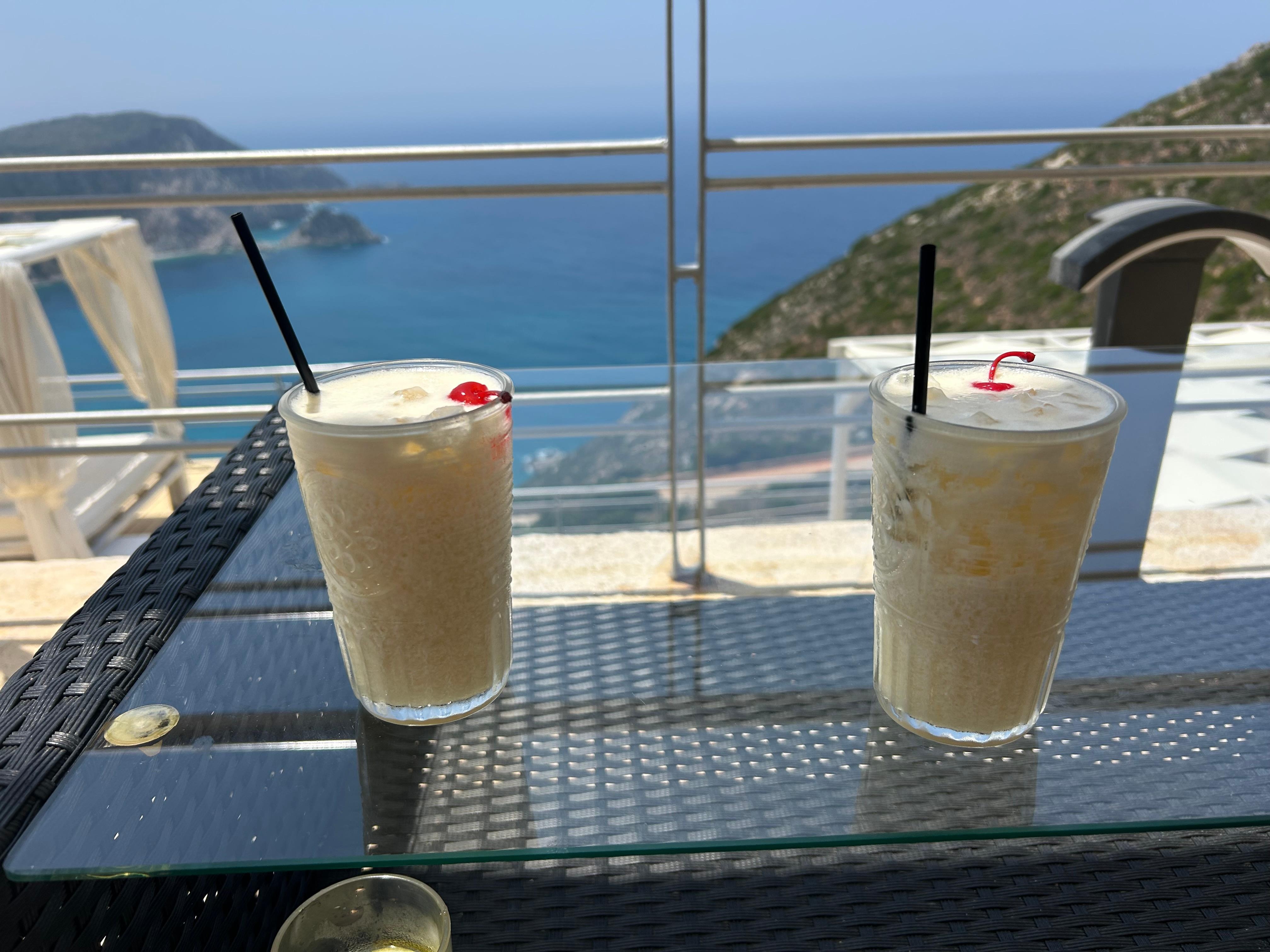 Drinks by the pool