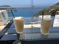 Drinks by the pool