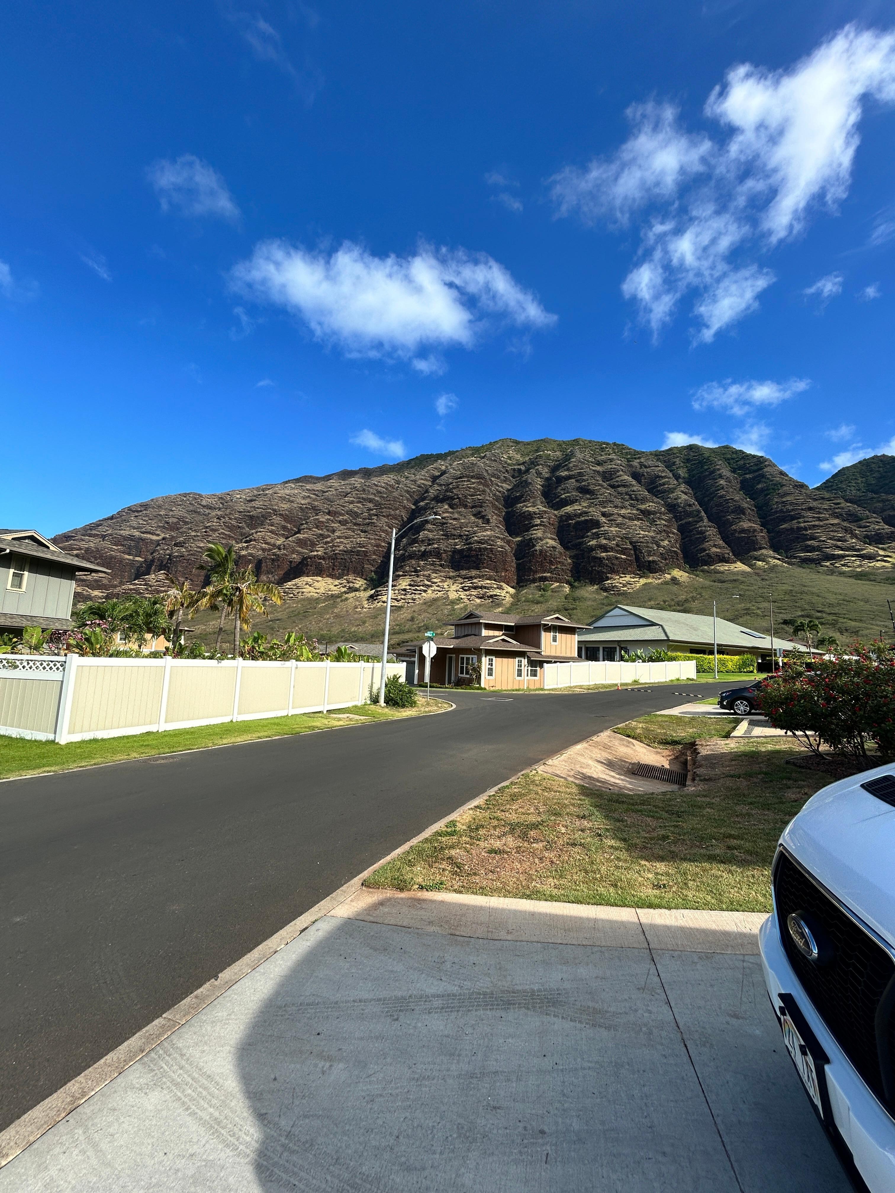 Waianae Mountains from the front porch. 