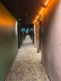 Doesn’t truly show how dark the hallway is but can be a little bit creepy