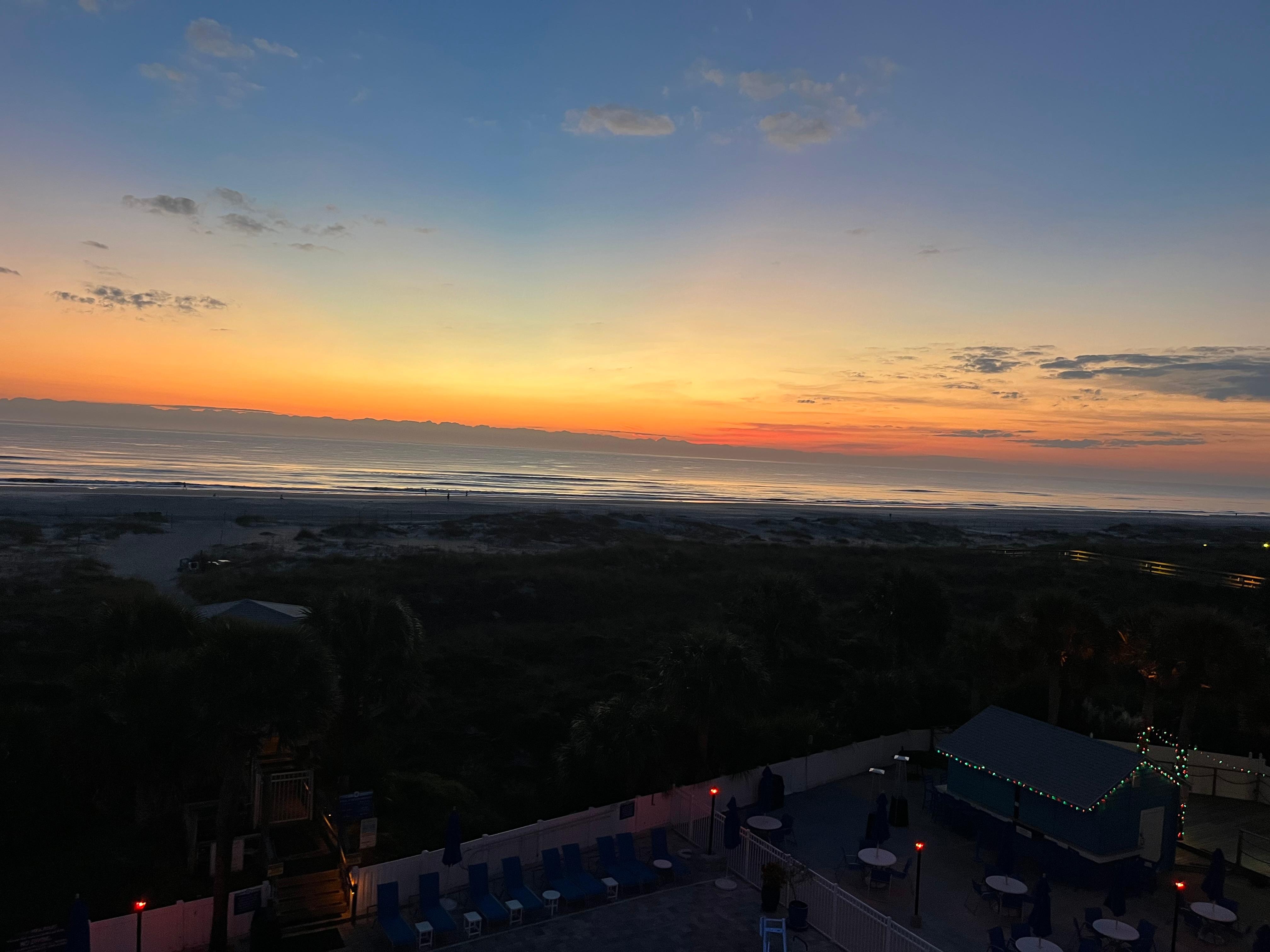 Sunrise beautiful from our balcony 