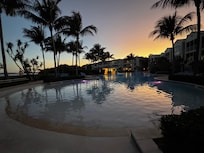 Pool at dusk