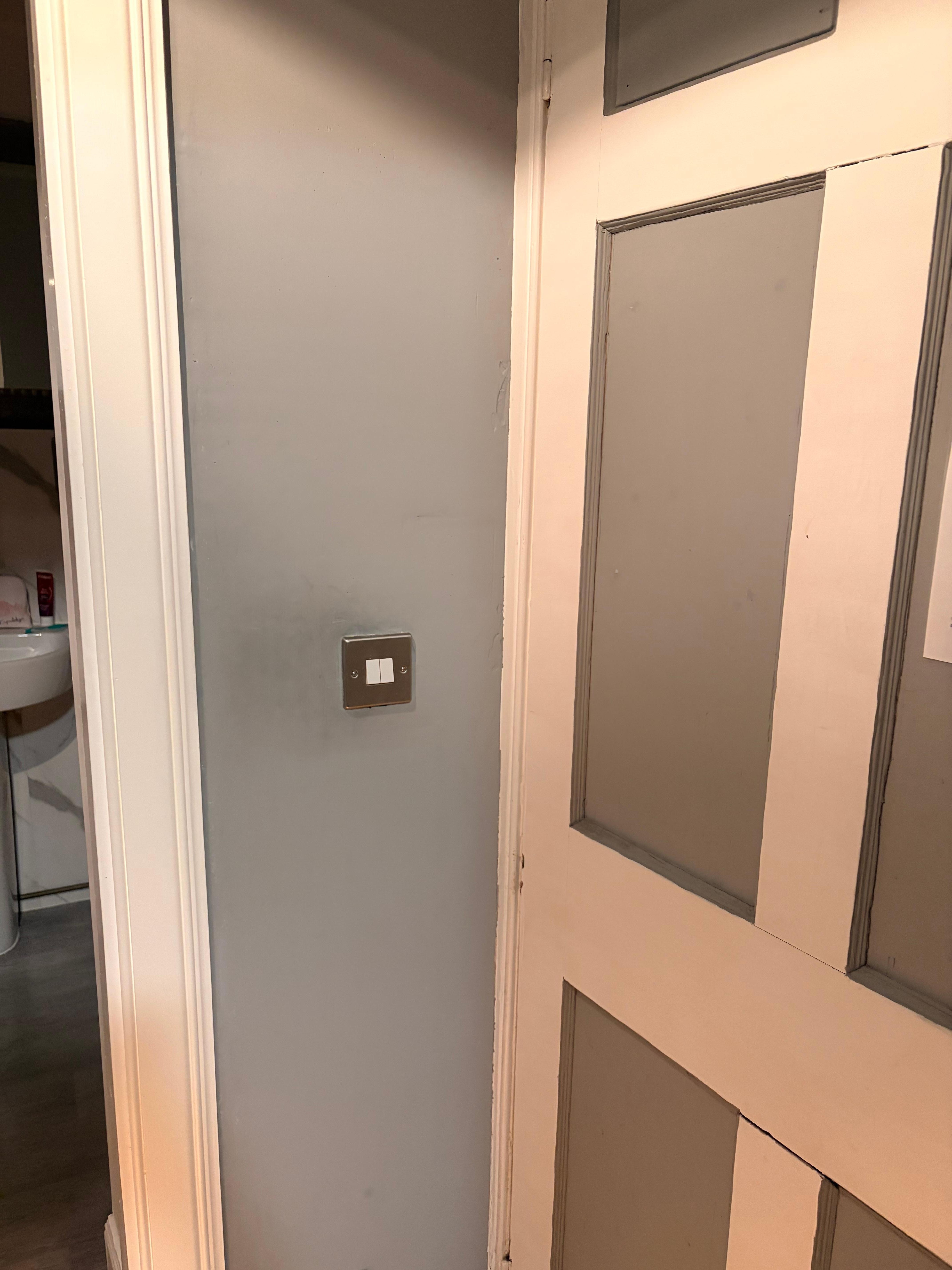 Scuffs and marks everywhere which is fine but just really shows the age of the room. Lots of light switches that led to nowhere 