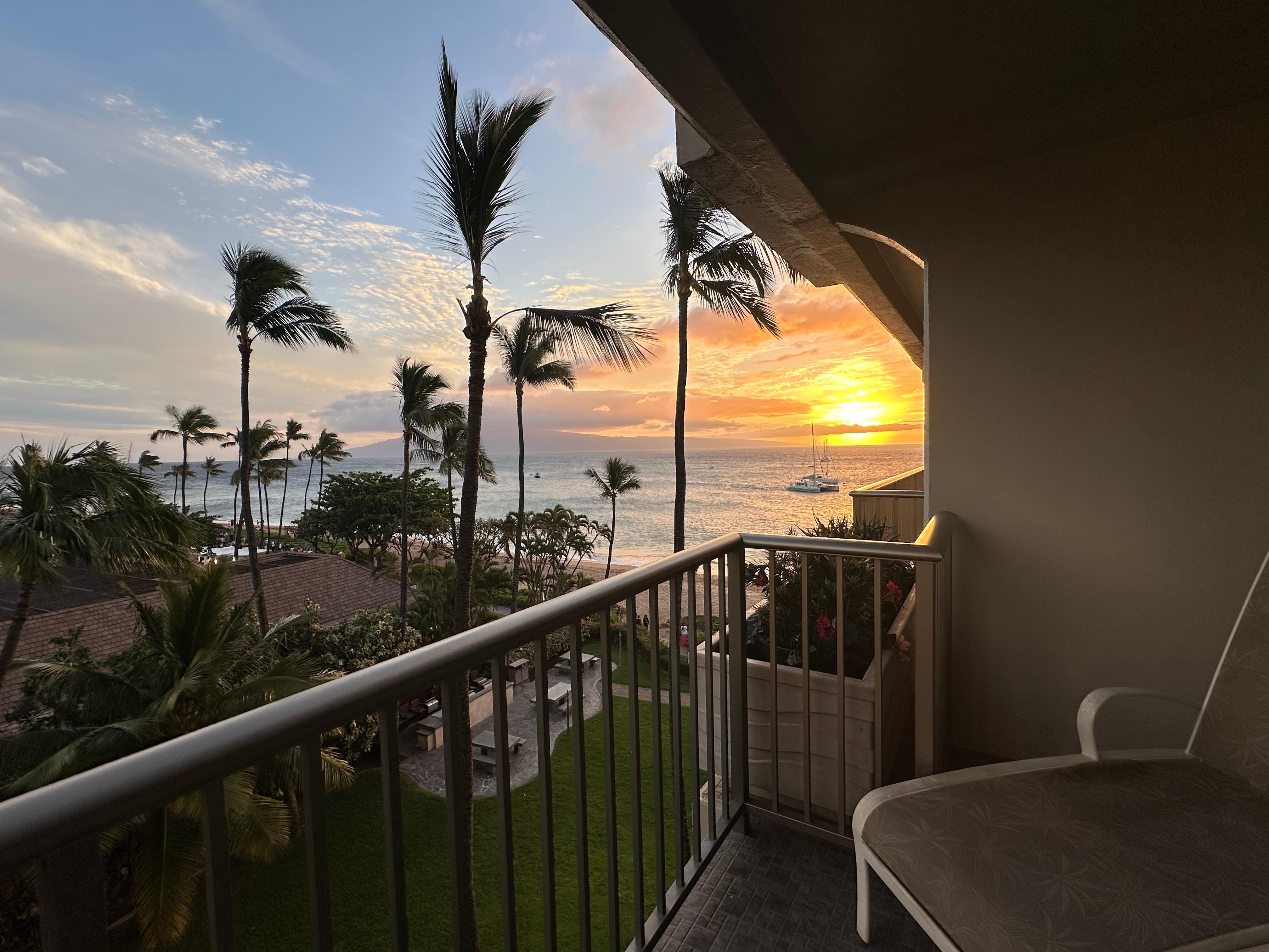 One of the beautiful sunsets seen from the veranda 