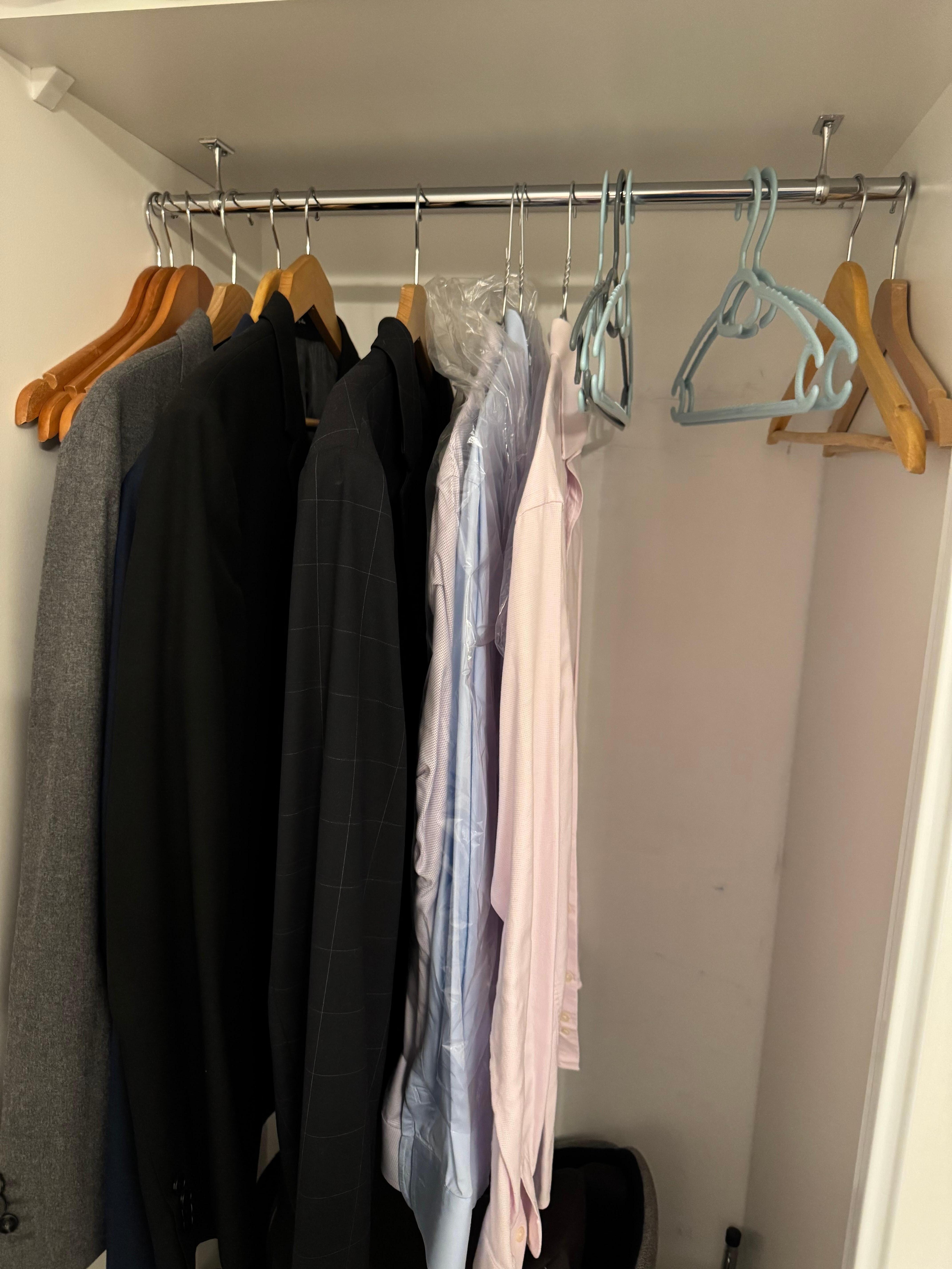 Typical closet with minimal available storage