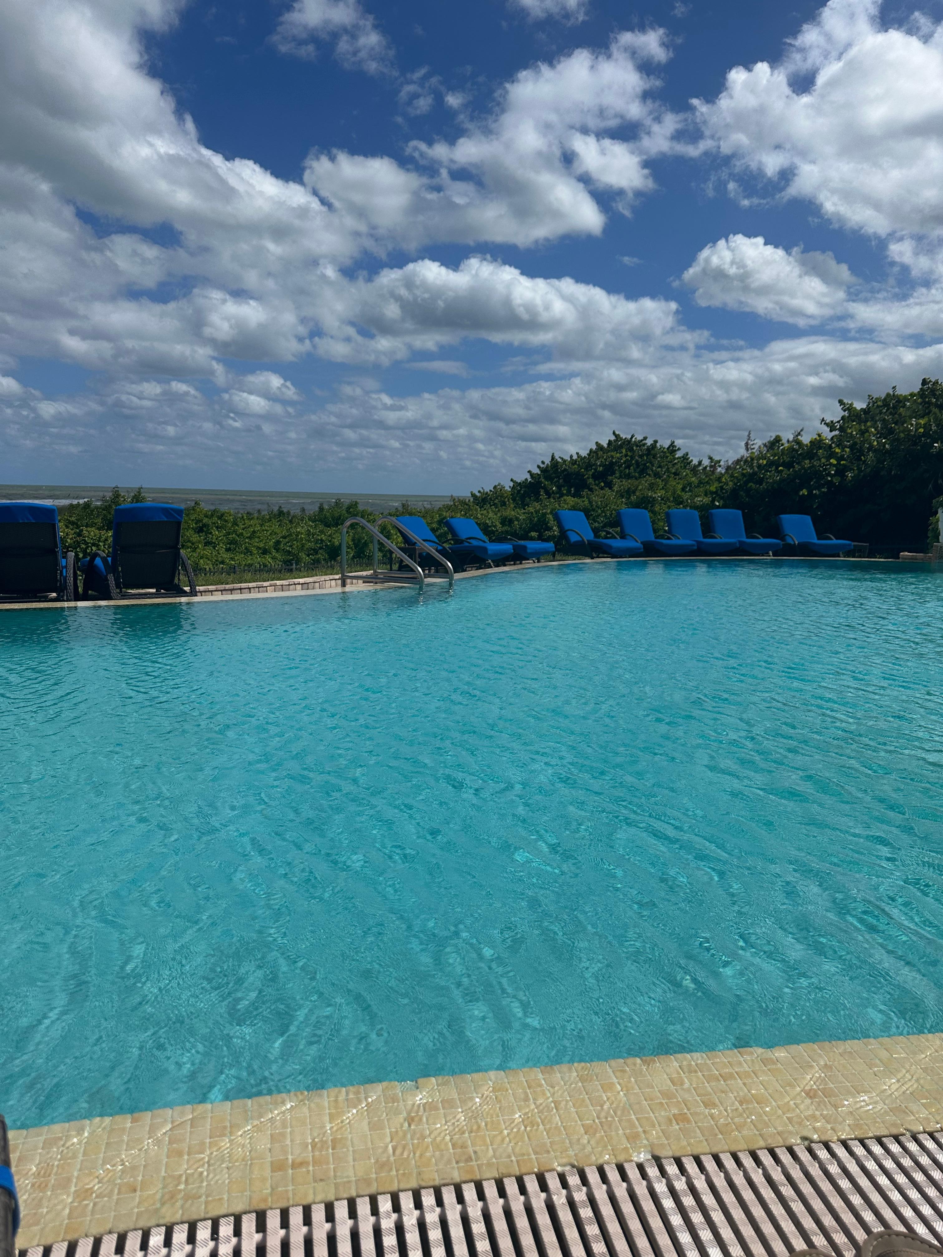 View from lower pool