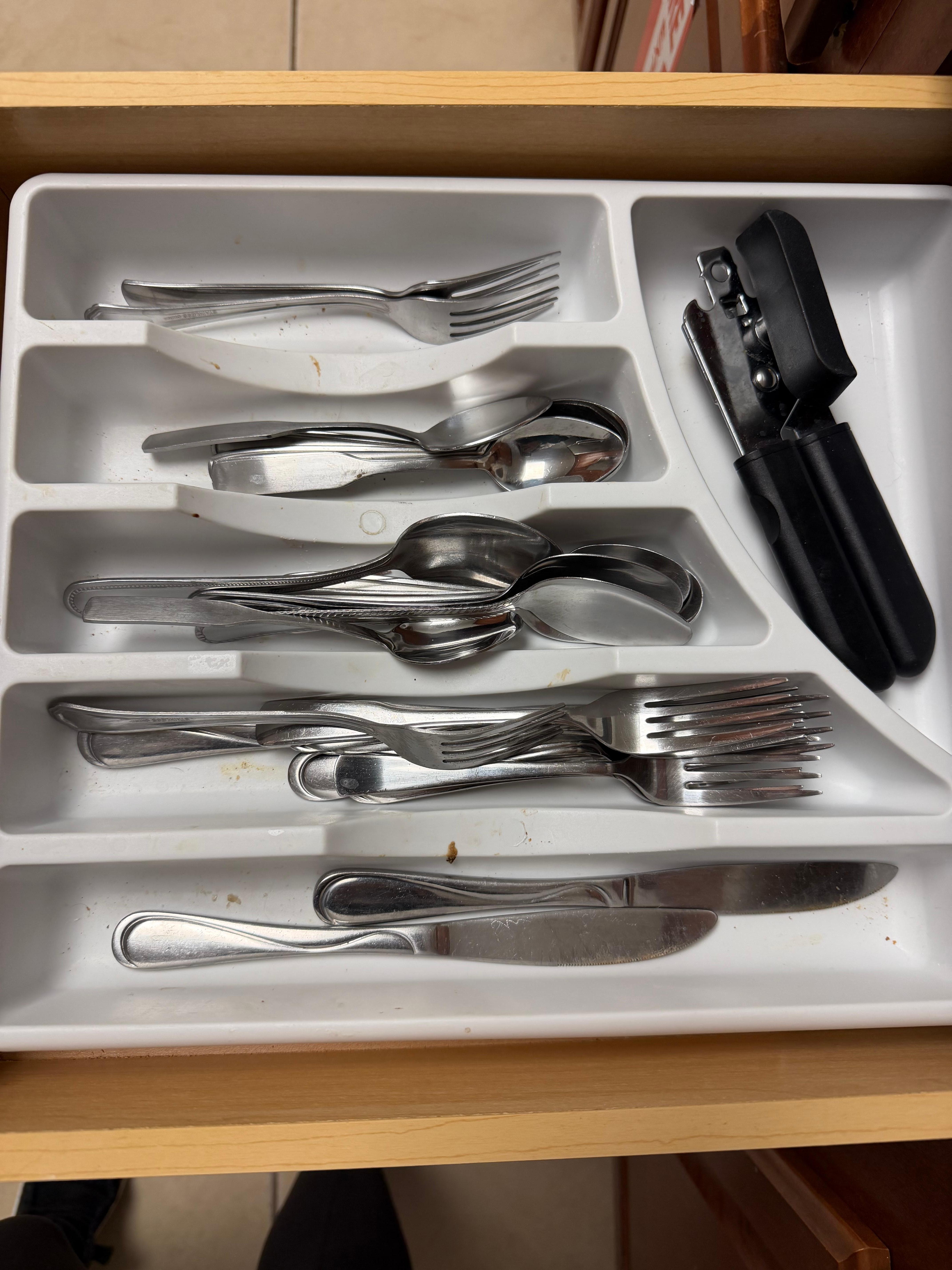 The silverware drawer when we arrived
