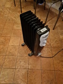 Only heater for the entire apartment and it wasn't very good.