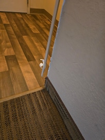 Trim as you first walk into hotel room