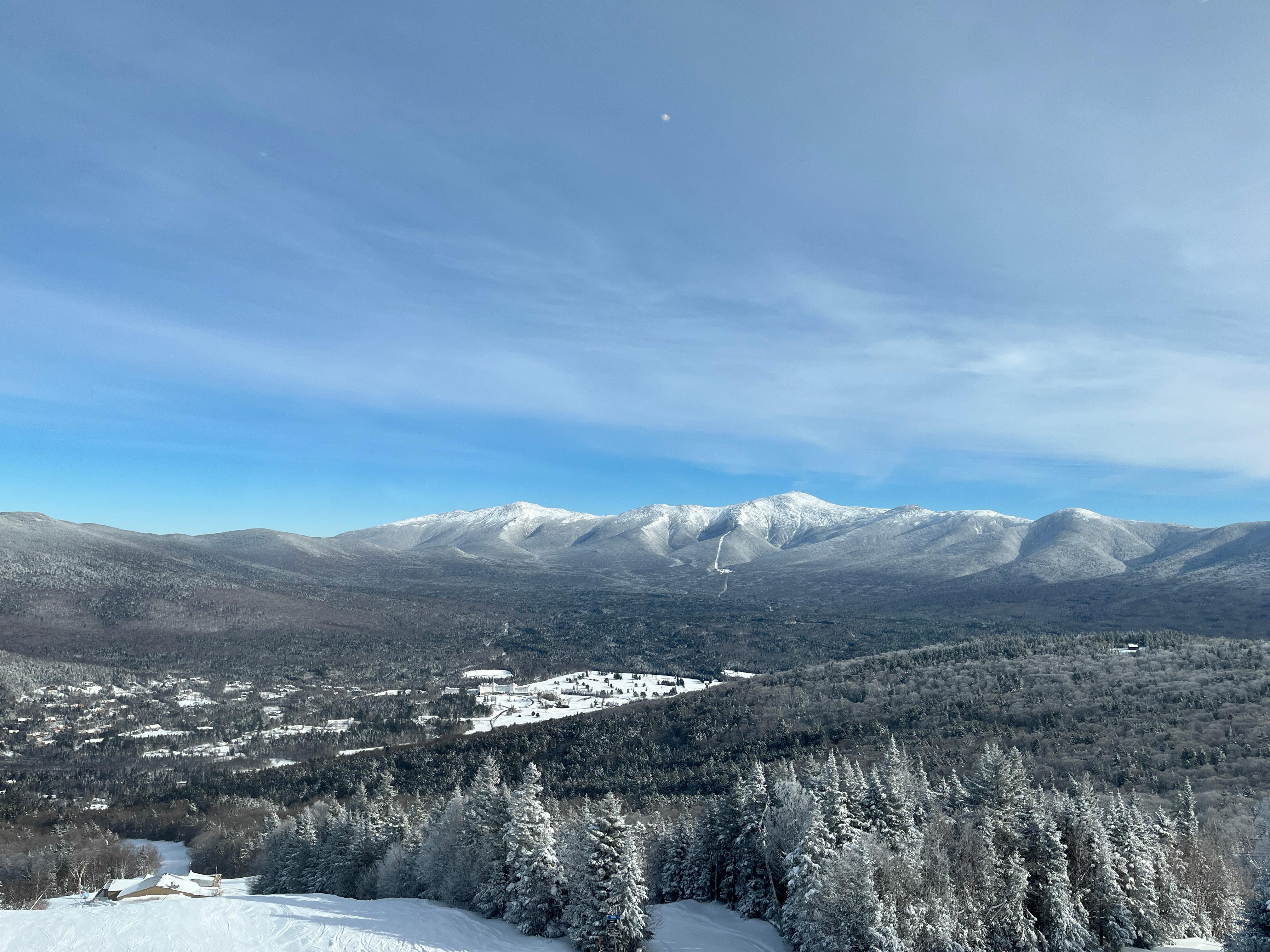  View of the resort from the ski slopes