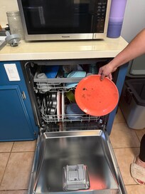 the dishwasher full of 90% of cooking necessities completely dirty