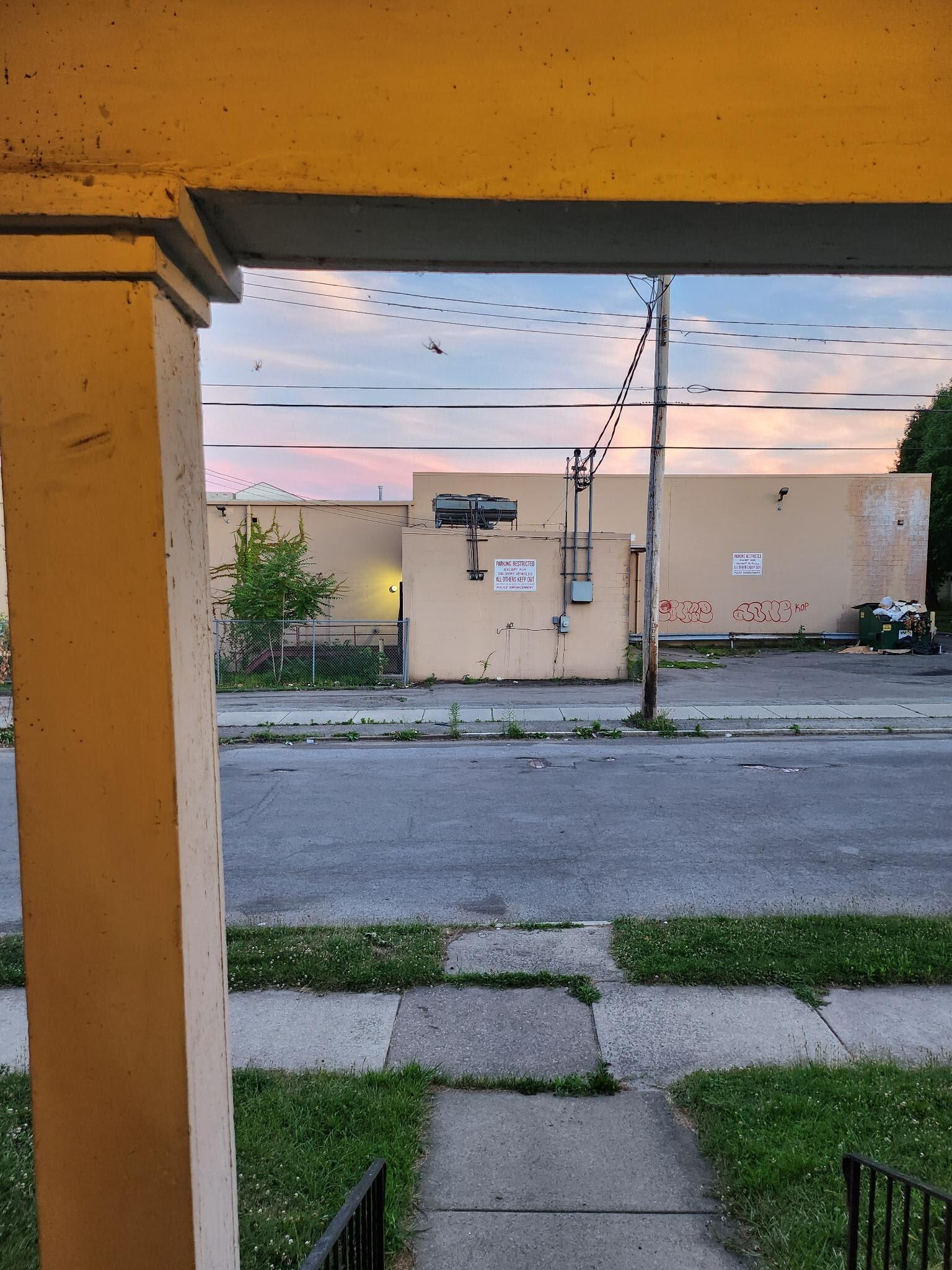 View FROM the front door.