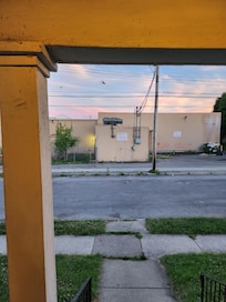 View FROM the front door.