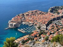 View of Dubrovnik old town on the scenic bus tour