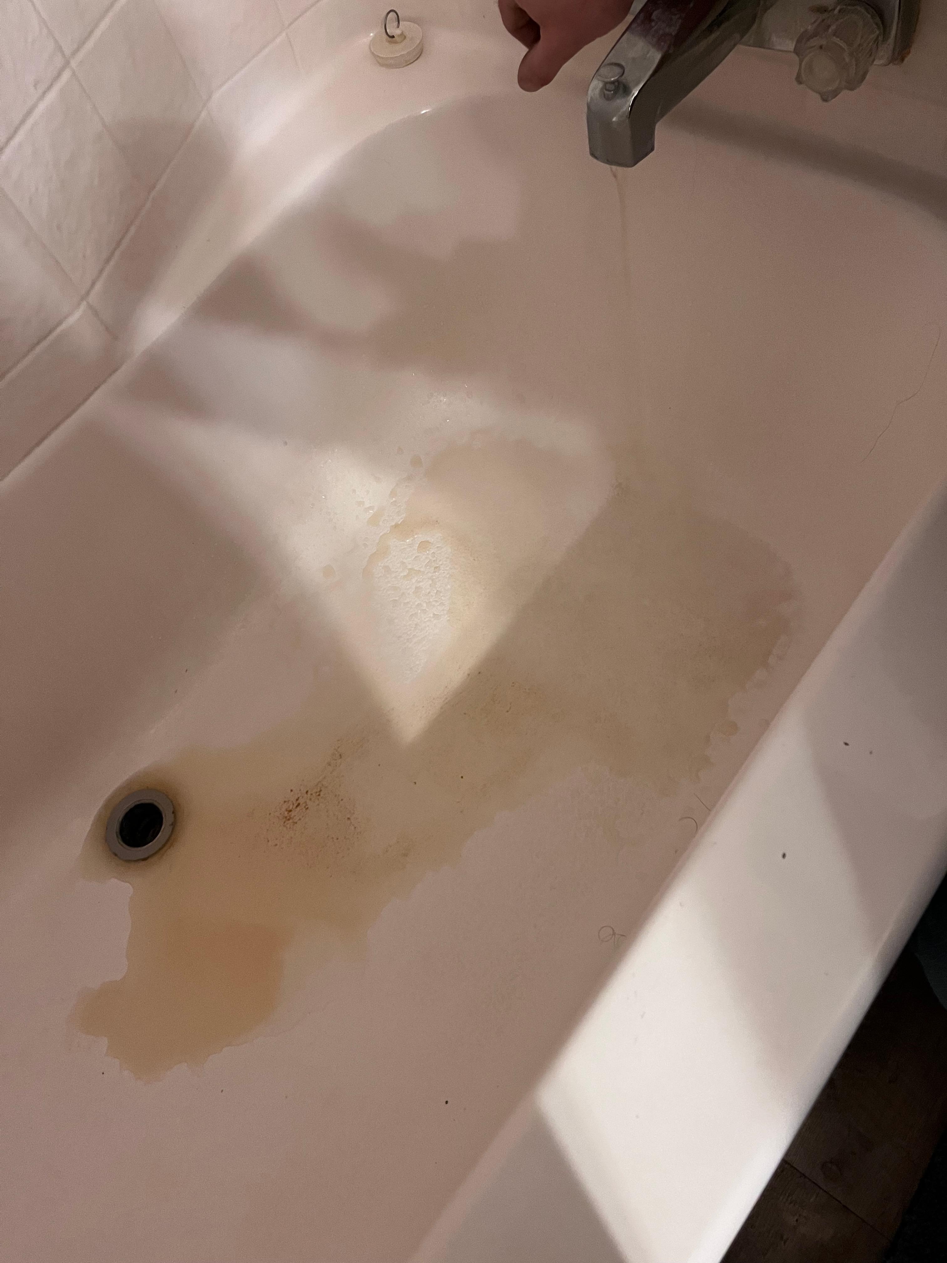 Dirty water with very little water pressure to where shower head couldn’t be activated.