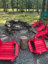 Fire pit out back