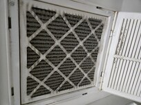 Plugged AC return filter.