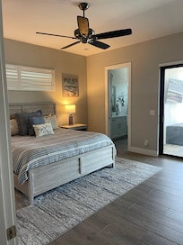 One of the four bedrooms
