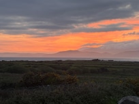 Sunset at the front of the house